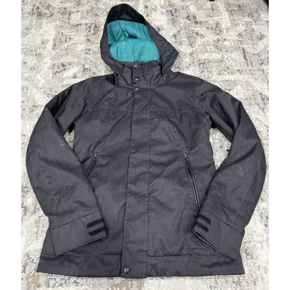 Burton Jacket Women Small Gray DryRide Insulated Waterproof Ski White Collection